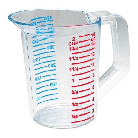 Rubbermaid Commercial Rubbermaid Commercial Bouncer Measuring Cup, 16 Oz., Clear RCP 3215 CLE